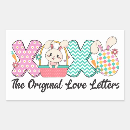 XOXO Bunny Love Sticker (Voorkant)