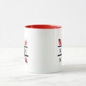 XOXO Cat Dog Paw Print Valentine Gift Tic Tac Toe  Mok (Midden)