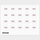 Xoxo De originele liefdesbrieven retro gecontrolee Ronde Sticker (Vel)