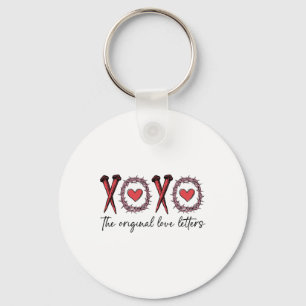Xoxo De originele liefdesbrieven retro gecontrolee Sleutelhanger