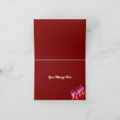 XOXO Double Heart Bedankkaart (Binnen)