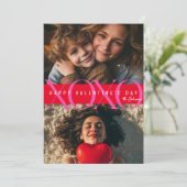 Xoxo drie foto's Valentijnsdag Feestdagenkaart (Staand voorkant)