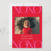 Xoxo drie foto's Valentijnsdag Feestdagenkaart (Achterkant)