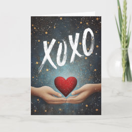 XOXO: Een geschenk van liefde Feestdagen Kaart