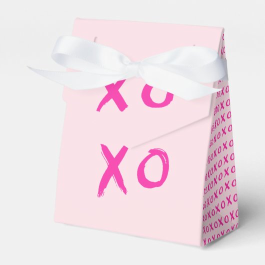 XOXO Eenvoudige Girly Valentijnsdag Roze Bedankdoosjes (Voorkant Zijde)