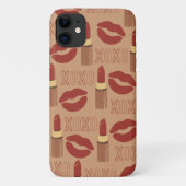 XOXO- en lipsticks-patroon Case-Mate iPhone Case (Achterkant)