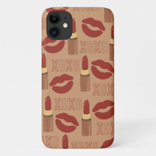 XOXO- en lipsticks-patroon Case-Mate iPhone Case