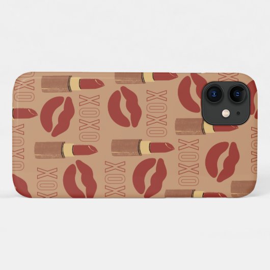 XOXO- en lipsticks-patroon Case-Mate iPhone Case (Achterkant (horizontaal))