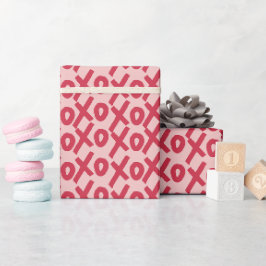 XOXO esthetisch donkerlicht roze Cadeaupapier