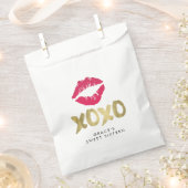 XOXO Faux Gold en Roze Lips Bedankzakje (Geknipt)