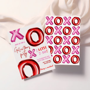 XOXO folie ballon Galentines Party Invitation Kaart