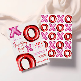 XOXO folie ballon Galentines Party Invitation Kaart