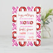 XOXO folieballon Knuffels en kusjes voor de vrouw Kaart (Staand voorkant)