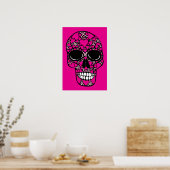 XOXO Forever - Poster van de schedel op roze (Keuken)