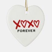 XOXO Forever Romantisch Rode Valentijn Ornament (Rechts)