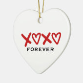 XOXO Forever Romantisch Rode Valentijn Ornament (Links)