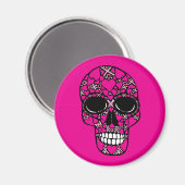 XOXO Forever - Skull Magnet op Roze (Voorkant / Achterkant)