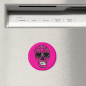 XOXO Forever - Skull Magnet op Roze (Insitu (Vaatwasser))