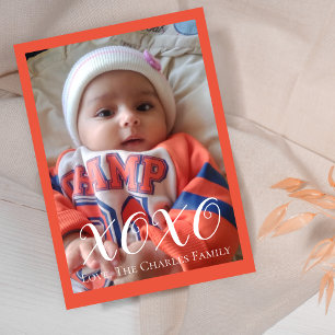 XOXO Foto Valentijnsdag kaart