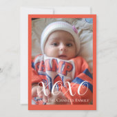 XOXO Foto Valentijnsdag kaart (Voorkant)