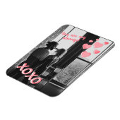 XOXO Fotoroze harten Romantische Valentijnsdag Magneet (Linkerzijde)