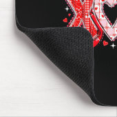 Xoxo Funny Valentines Day Love Coquette Bow Checke Muismat (Hoek)