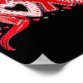 Xoxo Funny Valentines Day Love Coquette Bow Checke Poster (Hoek)