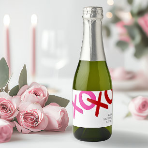 XOXO Galentine dag Knuffels en Kusjes Beste Vriend Sparkling Wijnetiket