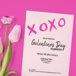 XOXO Galentine's Day Friends Valentijnse Party Kaart