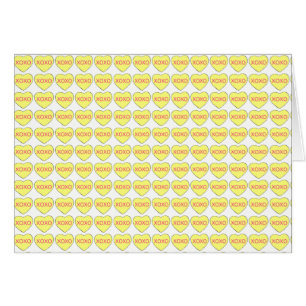 XOXO Geel Snoep Hartelijk Valentijnsdag