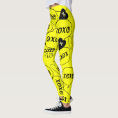 Xoxo gele zwarte Leggings (Links)