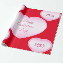 XOXO Gelukkig Valentijnsdag Inpakpapier