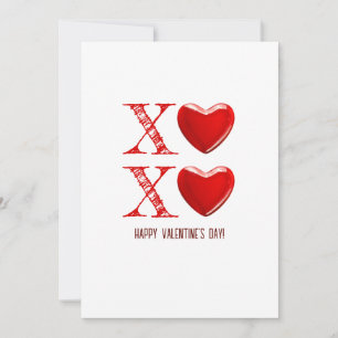 Xoxo Gelukkig Valentijnsdag met zoete hart snoep Kaart