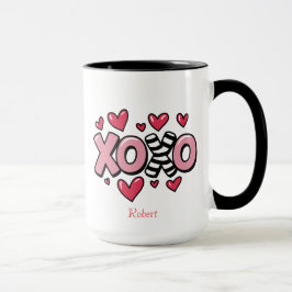 XOXO gelukkige Valentijnsdag cute rode harten Mok