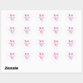 XOXO gepersonaliseerde Happy Galentine's Day Hart Sticker (Vel)