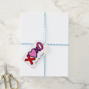 XOXO gepersonaliseerde sticker,Valentijnsdag  Cadeaulabel
