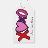 XOXO gepersonaliseerde sticker,Valentijnsdag Cadeaulabel (Voorkant)
