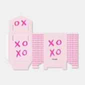 XOXO gepersonaliseerde Valentijnsdag roze Bedankdoosjes (Uitgevouwen)