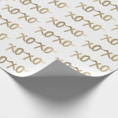 XOXO Gold Brushstoke Mode Chic Cadeaupapier (Hoek)