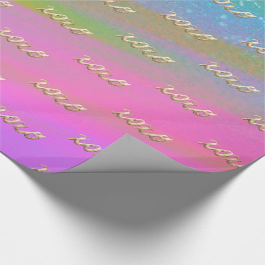 XOXO Gold in Unicorn Cadeaupapier (Hoek)