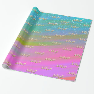 XOXO Gold in Unicorn Cadeaupapier