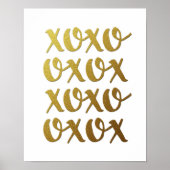 xoxo Gold typografie poster print (Voorkant)