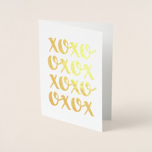 xoxo | Gouden foliekaart Folie Kaarten (Voorkant)