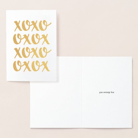 xoxo | Gouden foliekaart Folie Kaarten (Display)