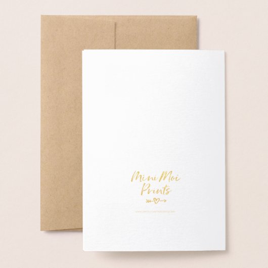 xoxo | Gouden foliekaart Folie Kaarten (Met envelop)