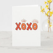 Xoxo Grafische Valentijnskaart Kaart (Gele Bloem)