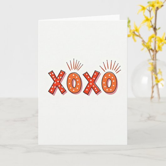 Xoxo Graphic Love Card Kaart (Gele Bloem)