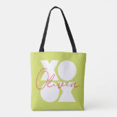 XOXO - groot logoontwerp in het wit Tote Bag (Achterkant)