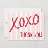 XOXO Hand Drawn Galentine’s Day Party Flat Bedankkaart (Voorkant)