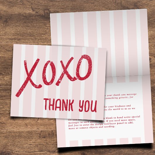 XOXO Hand Drawn Galentine’s Day Party Folding Bedankkaart